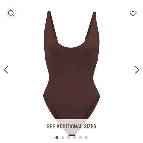 - BNWT Skims Swim Scoop Neck One Piece Cocoa - Picture 2 of 7